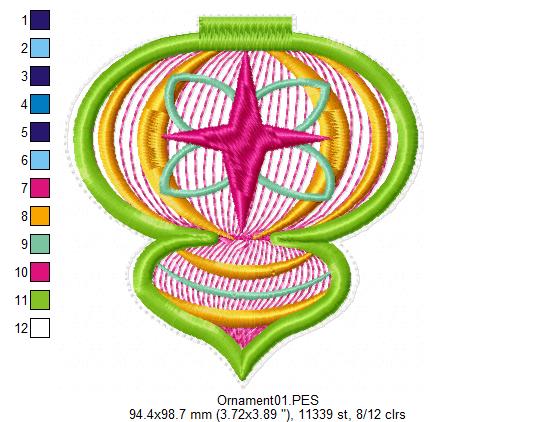 Christmas Ornaments - ITH Project - Machine Embroidery Design