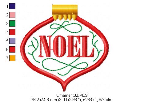 Christmas Ornaments - ITH Project - Machine Embroidery Design