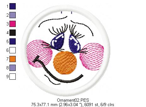 Country Christmas Ornaments - ITH Project - Machine Embroidery Design