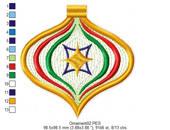 Christmas Ornaments - ITH Project - Machine Embroidery Design