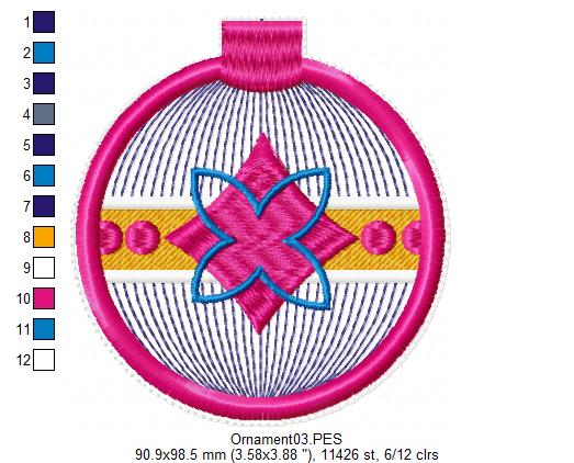 Christmas Ornaments - ITH Project - Machine Embroidery Design
