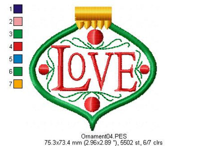Christmas Ornaments - ITH Project - Machine Embroidery Design