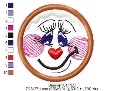 Country Christmas Ornaments - ITH Project - Machine Embroidery Design