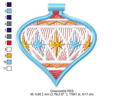 Christmas Ornaments - ITH Project - Machine Embroidery Design