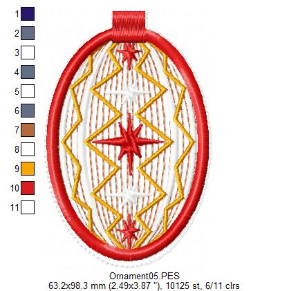 Christmas Ornaments - ITH Project - Machine Embroidery Design