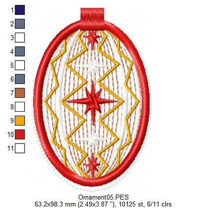 Christmas Ornaments - ITH Project - Machine Embroidery Design