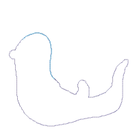 Otter and Butterfly - Applique