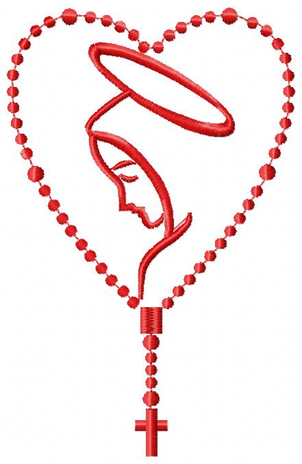 Angel Our Lady of Fatima - Fill Stitch - Machine Embroidery Design