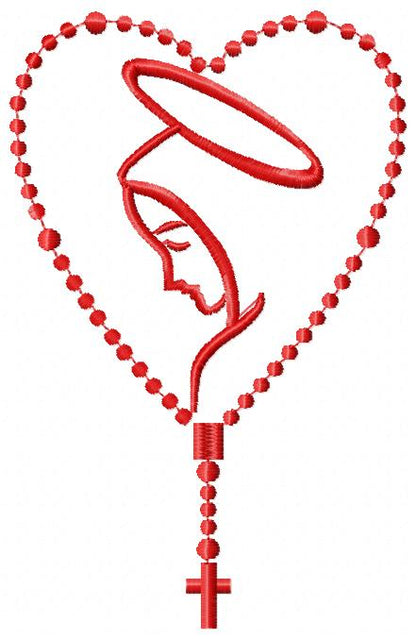 Angel Our Lady of Fatima - Fill Stitch - Machine Embroidery Design