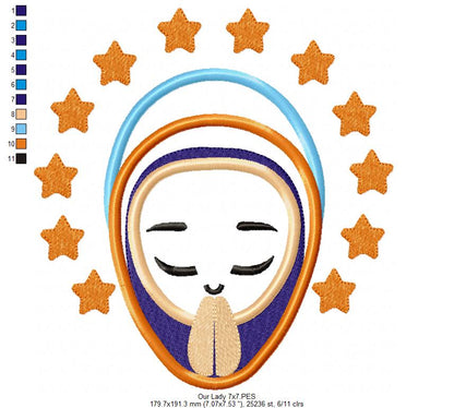 Our Lady Virgin Mary - Applique