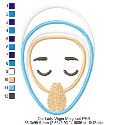 Angel Our Lady Virgin Mary - Applique