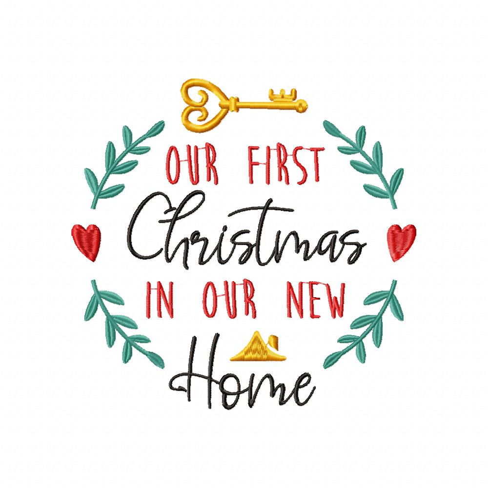 Our First Christmas In Our New Home - Fill Stitch
