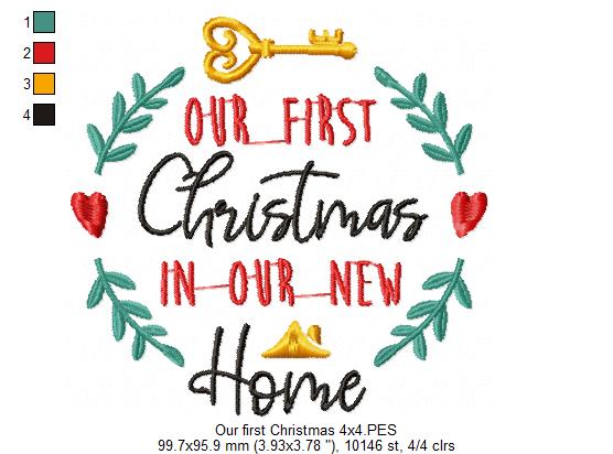 Our First Christmas In Our New Home - Fill Stitch