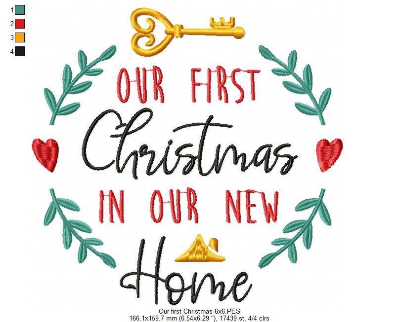 Our First Christmas In Our New Home - Fill Stitch