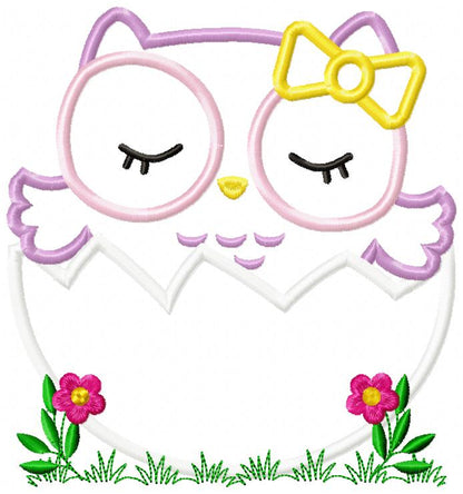 Owl in an Egg - Applique