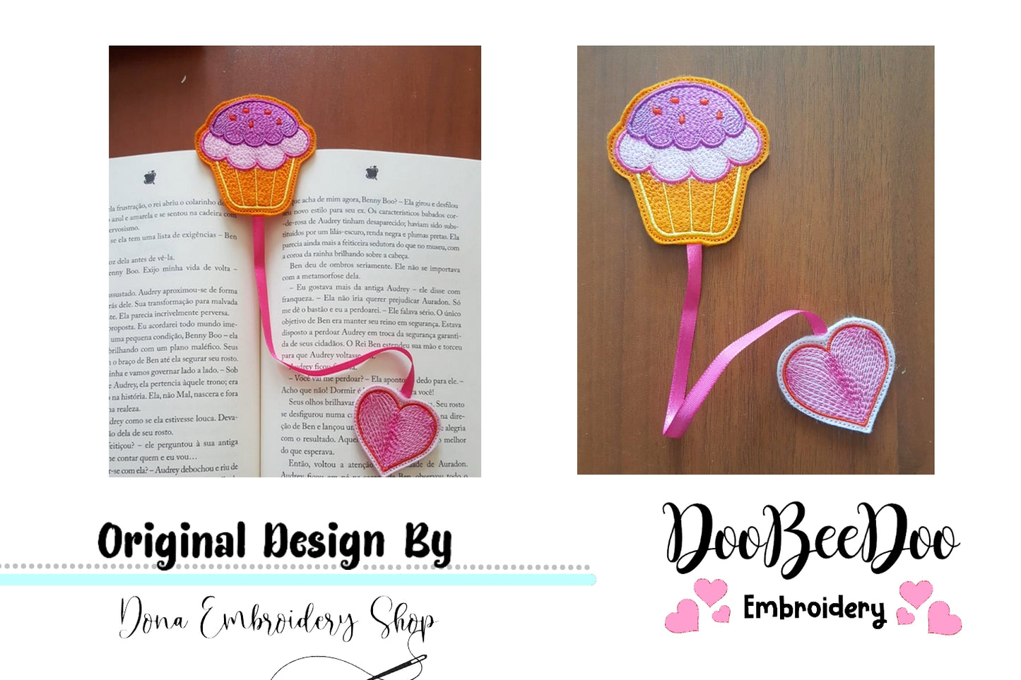 Cupcake Bookmarker - ITH Project - Machine Embroidery Design