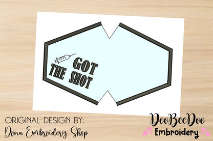 Got the Shot Face Mask - ITH Project - Machine Embroidery Design