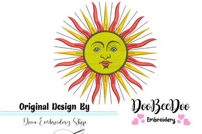 Baroque Sun - Satin Stitch