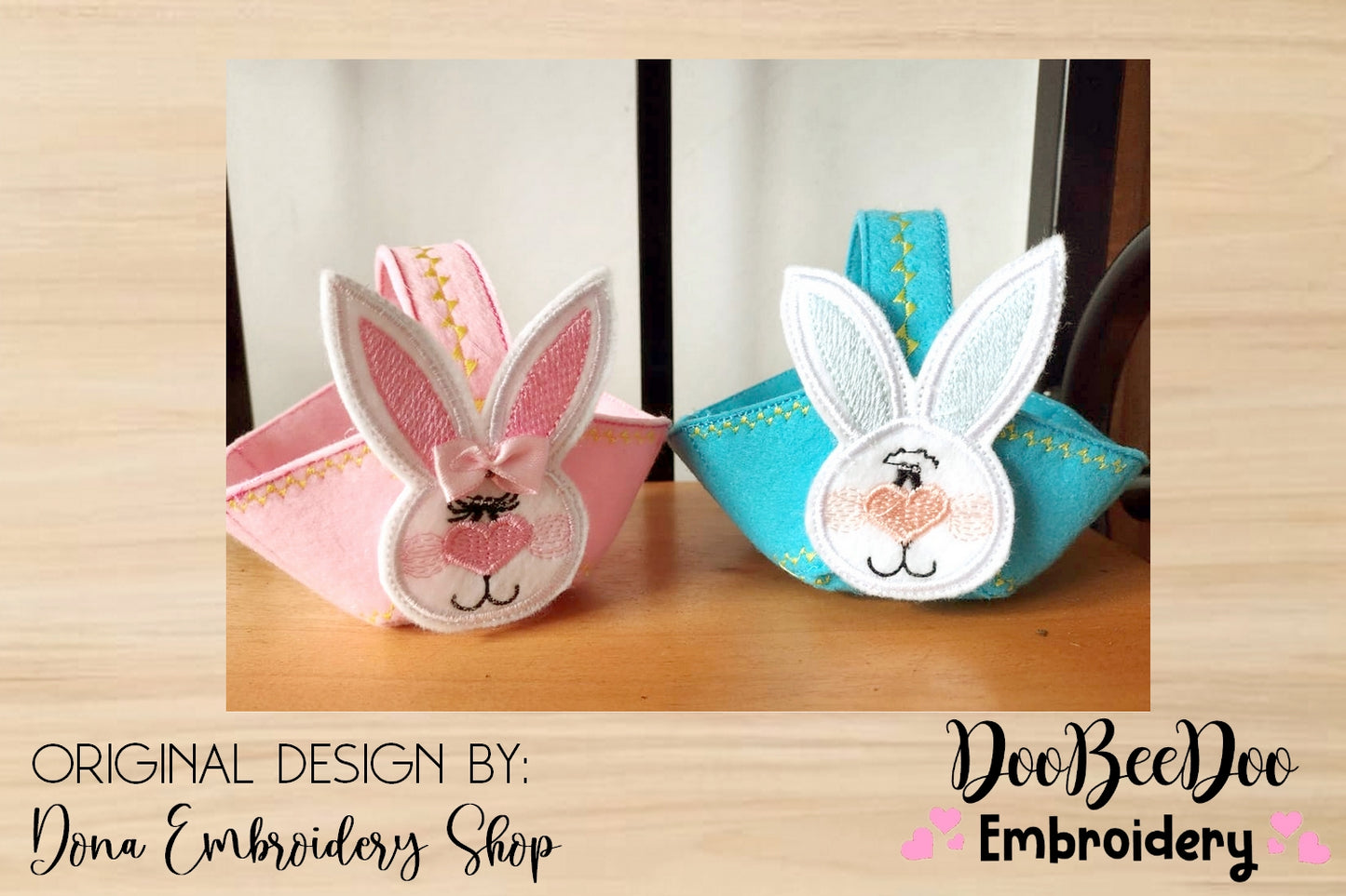 Easter Basket Boy and Girl - ITH Project - Machine Embroidery Design