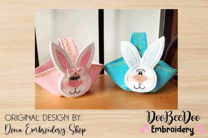 Easter Basket Boy and Girl - ITH Project - Machine Embroidery Design