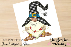 Halloween Gnome with Spider - Applique