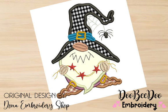 Halloween Gnome with Spider - Applique