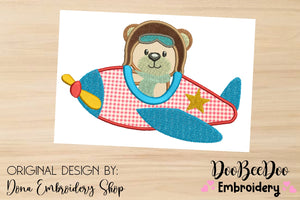 Aviator Bear  - Applique