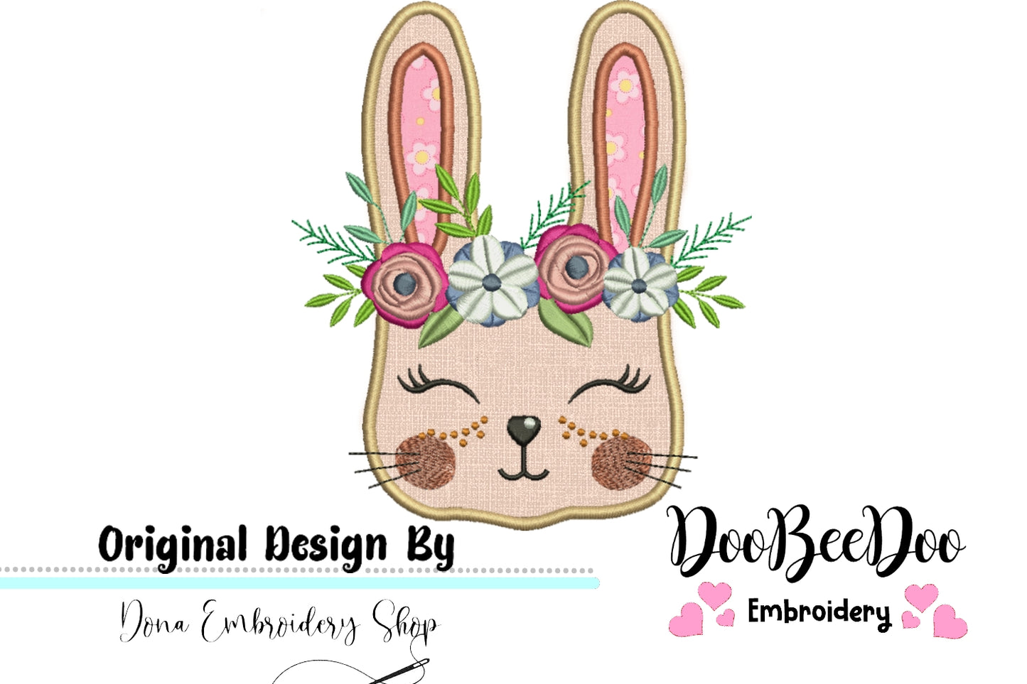 Flower Bunny  - Applique
