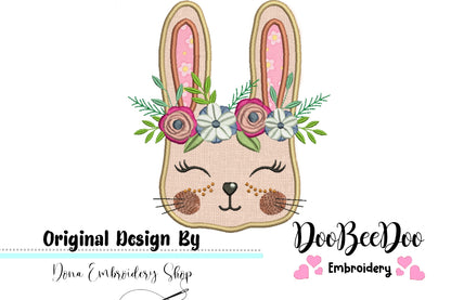 Flower Bunny  - Applique