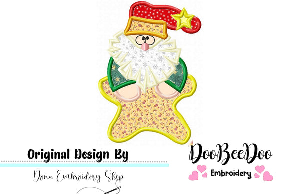 Country Santa Claus - Applique - Machine Embroidery Design