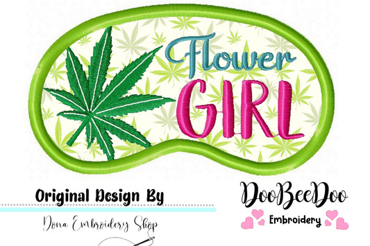 Flower Girl Sleep Mask - ITH Project - Machine Embroidery Design