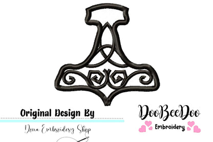 The Hammer of Thor  -  Fill Stitch - Machine Embroidery Design