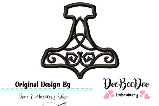 The Hammer of Thor  -  Fill Stitch - Machine Embroidery Design