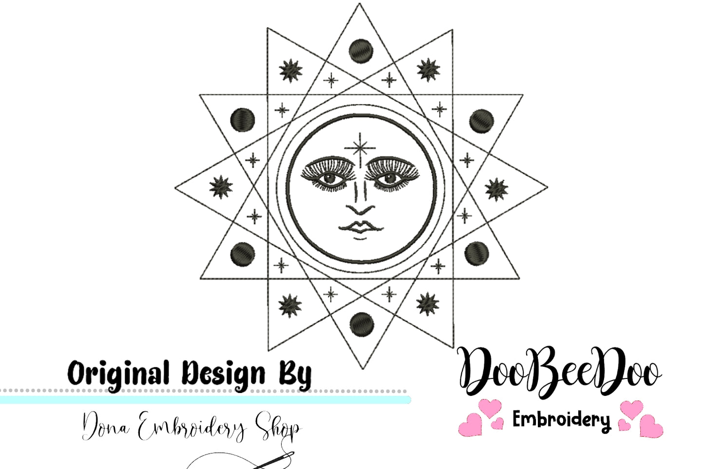 Mystic Sun  - Redwork