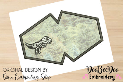Dinosaur Face Mask - ITH Project - Machine Embroidery Design