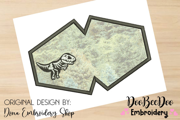 Dinosaur Face Mask - ITH Project - Machine Embroidery Design
