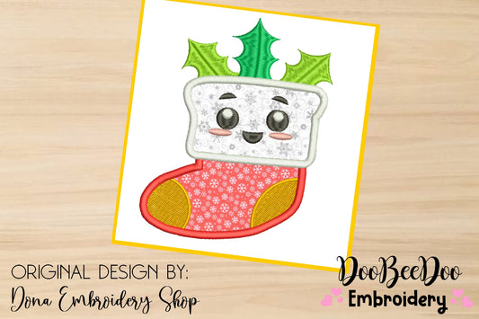 Christmas Boot Cute - Applique