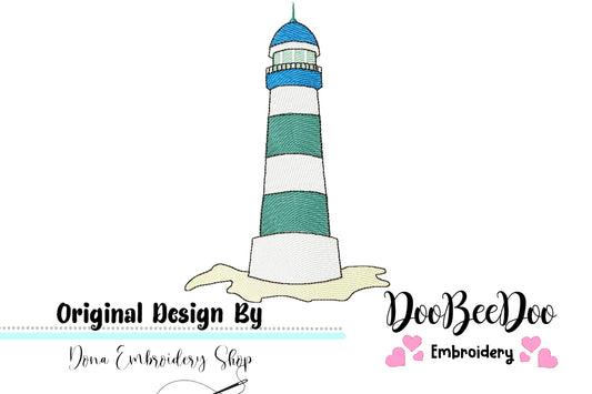 Lighthouse - Fill Stitch - Machine Embroidery Design