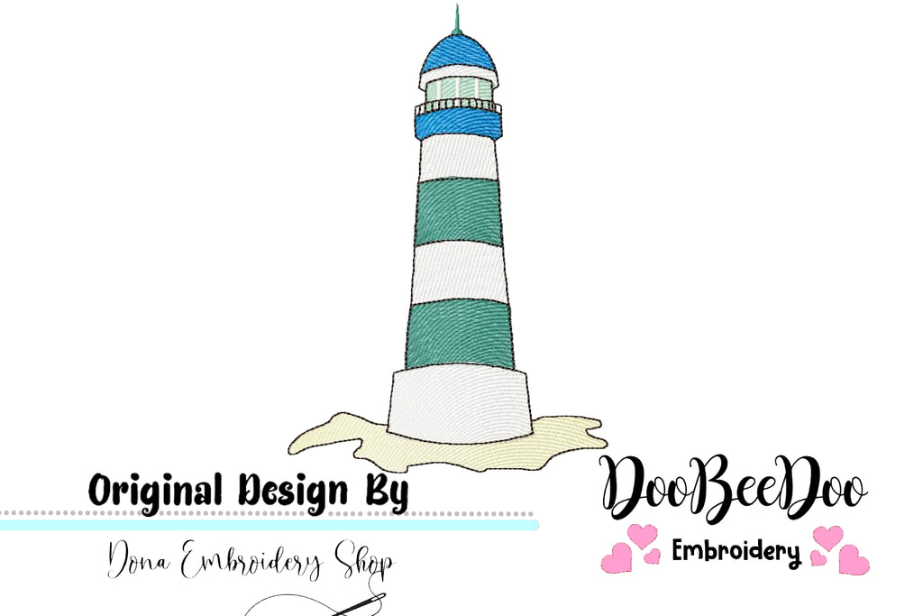 Lighthouse - Fill Stitch - Machine Embroidery Design