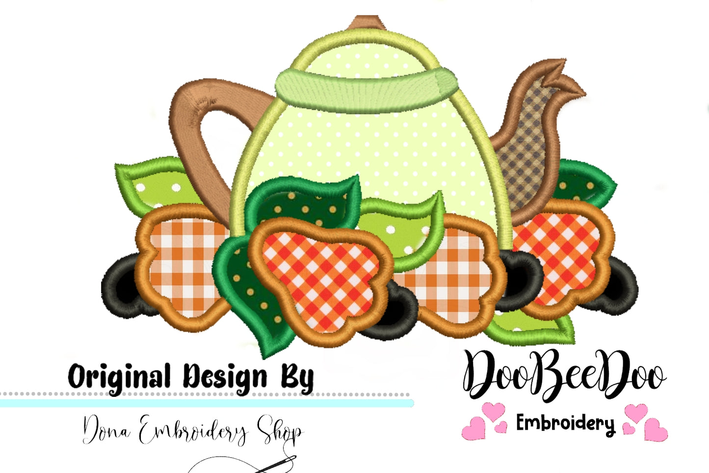 Cashew Teapot  - Applique