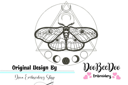 Mystic Moth  - Redwork