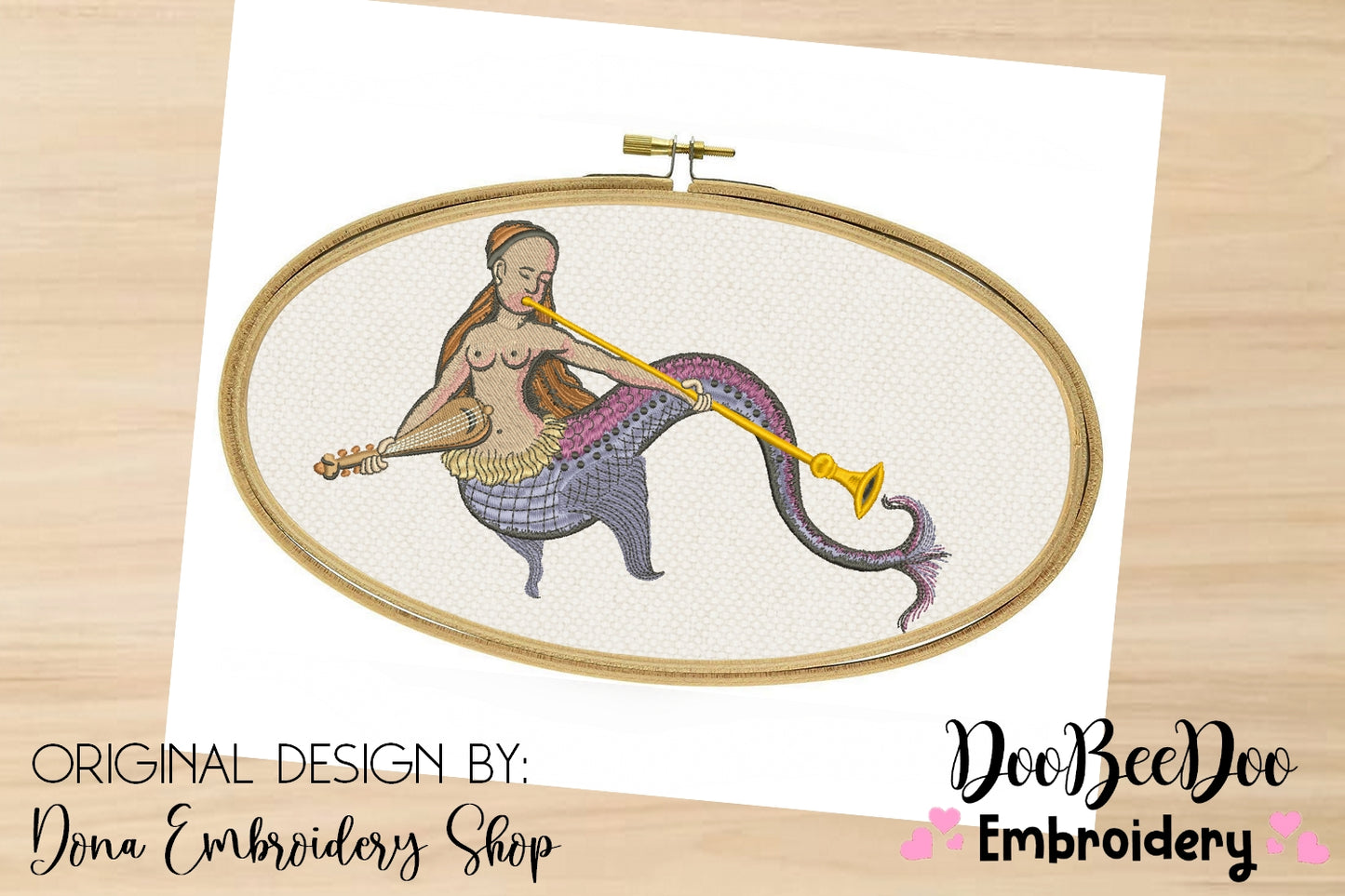 Mermaid Medieval - Satin Stitch