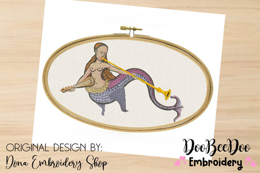 Mermaid Medieval - Satin Stitch