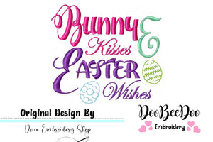 Bunny kisses e easter wishes - Fill Stitch