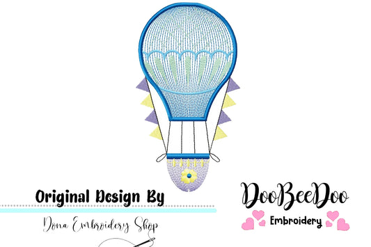 Balloon - Rippled - Machine Embroidery Design