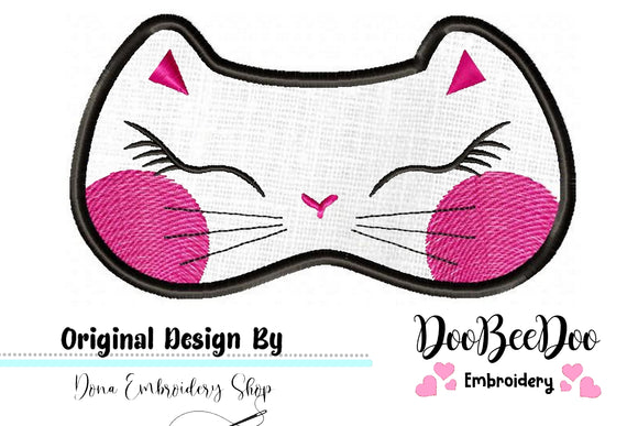 Cute Cat Sleep Mask - ITH Project - Machine Embroidery Design