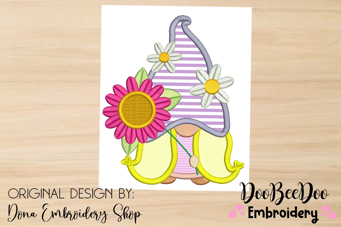 Spring Gnome Girl - Applique