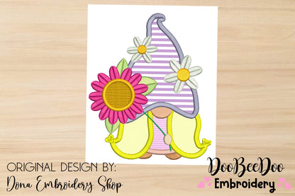 Spring Gnome Girl - Applique