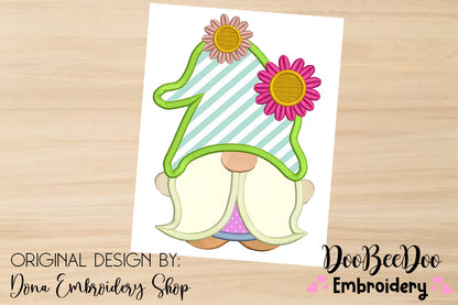 Spring Gnome - Applique