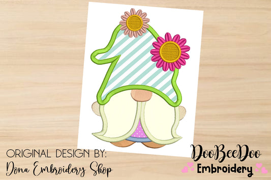 Spring Gnome - Applique